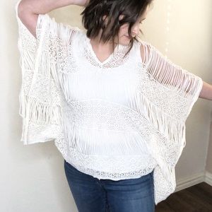 2/$10 SALE!  C. Luce Crochet Blouse sz Small